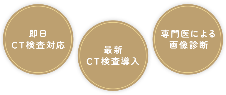 即日CT検査対応 最新CT検査導入 専門医による画像診断